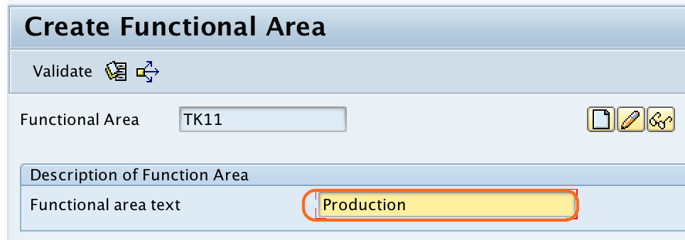 Define Functional Area in SAP