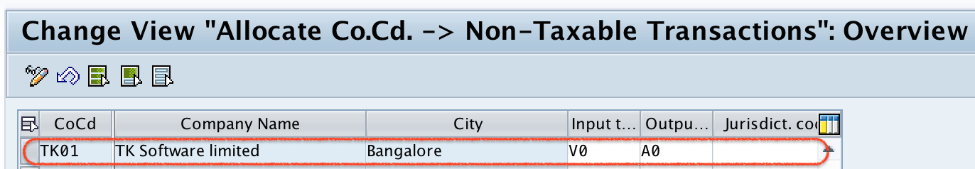 Assign Tax Codes for Non Taxable Transactions SAP