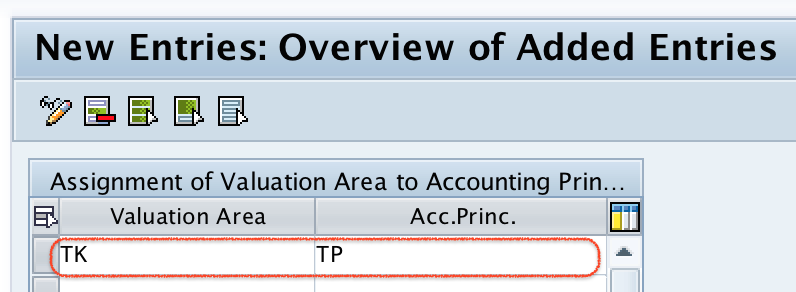 Assign Valuation areas and Accounting Principles in SAP