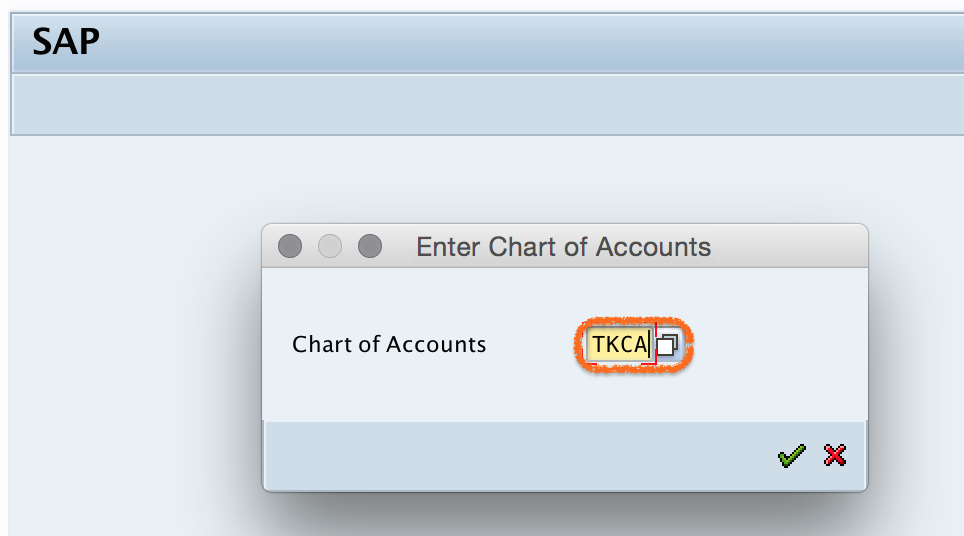 SAP chart of accounts key