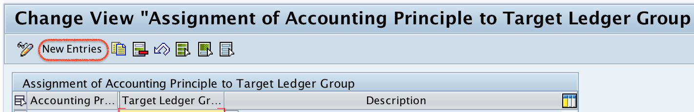 assignment of accounting principle to target ledger group