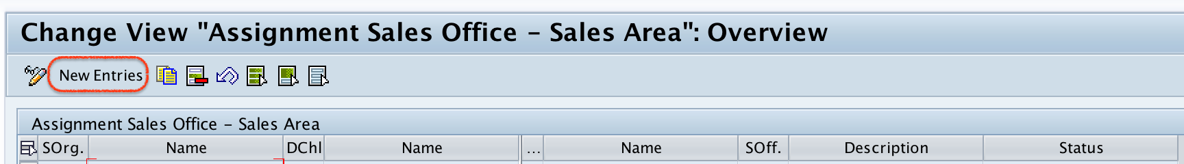 Assignment sales office sales area in SAP