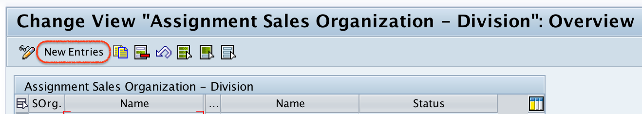 Assignment sales organization -- Division SAP