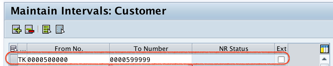 Create Number Ranges for Customer Account Groups in SAP