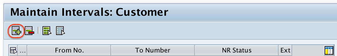 Customer accounts number range interval