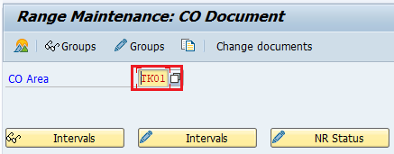 How to maintain number ranges for controlling documents in sap CO