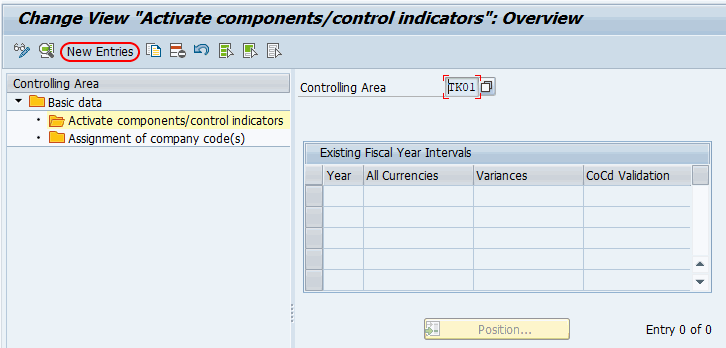 Activate components and control indicators in SAP controlling
