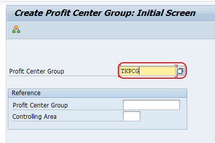 create profit center group SAP