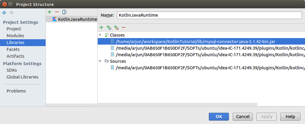 Add MySQL jar to Kotlin Java Runtime Library - Connect to MySQL Database from Kotlin using JDBC - Kotlin Tutorial