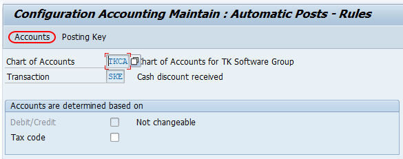 configuration accounting maintain in SAP