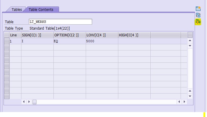 Internal Table Debugging 1
