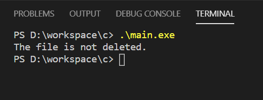 C Delete File - Not Successful