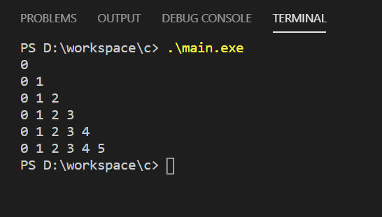 C For Loop Nesting