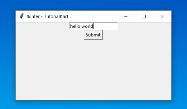 Tkinter Entry - Get text value