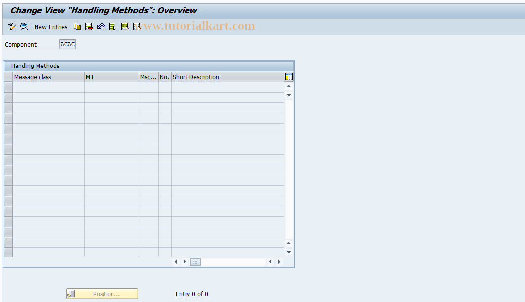 SAP TCode 0FIEHGF001_01 - Define Handling Methods