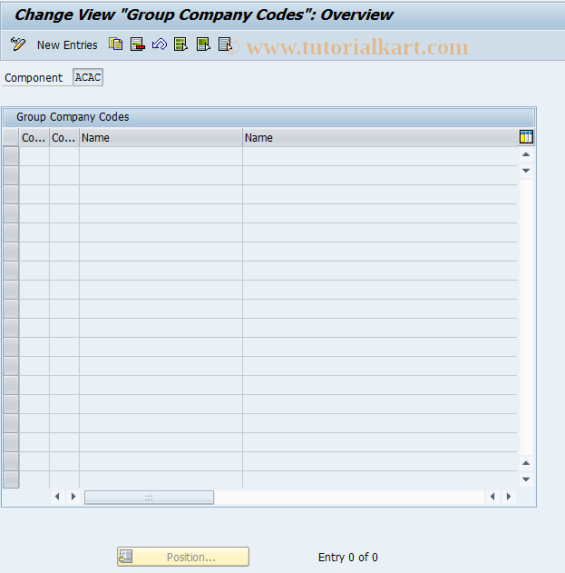 SAP TCode 0FILA008_1 - Assign Company Code/Grouping Key