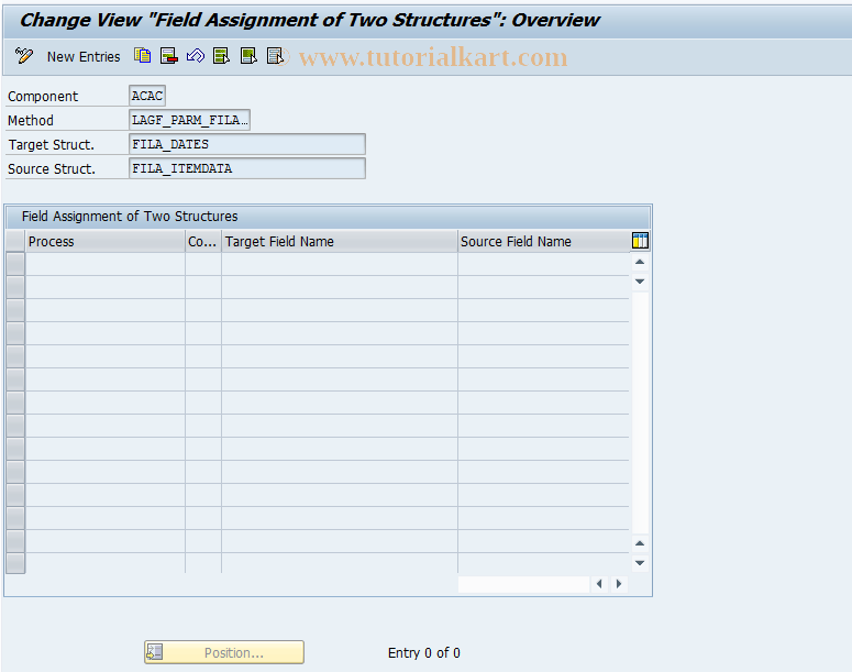 SAP TCode 0FILA009F_2 - Data for Payment Schedule Definition