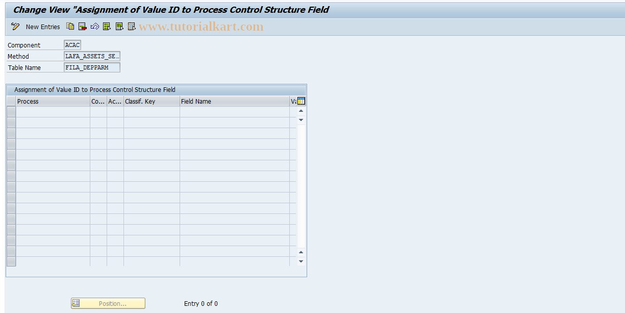 SAP TCode 0FILA009_17 - Specifications- Set Deprec. Terms