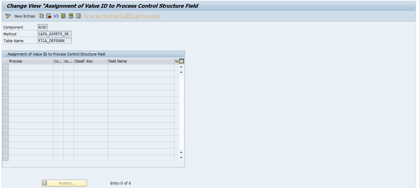SAP TCode 0FILA009_5 - Specifications- Set Deprec. Terms