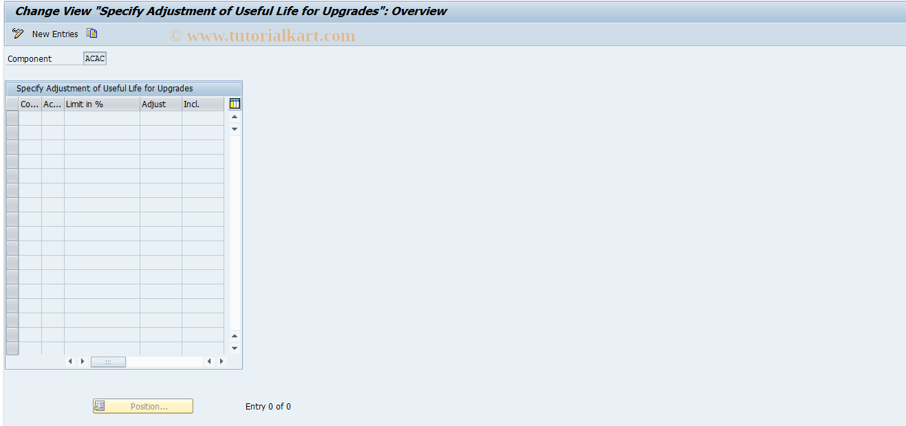 SAP TCode 0FILAFA003_1 - Upgrade Specifications