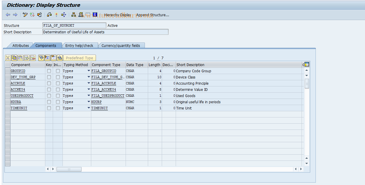 SAP TCode 0FILASTRUC_NDURDET - Determine Asset Normal Useful Life