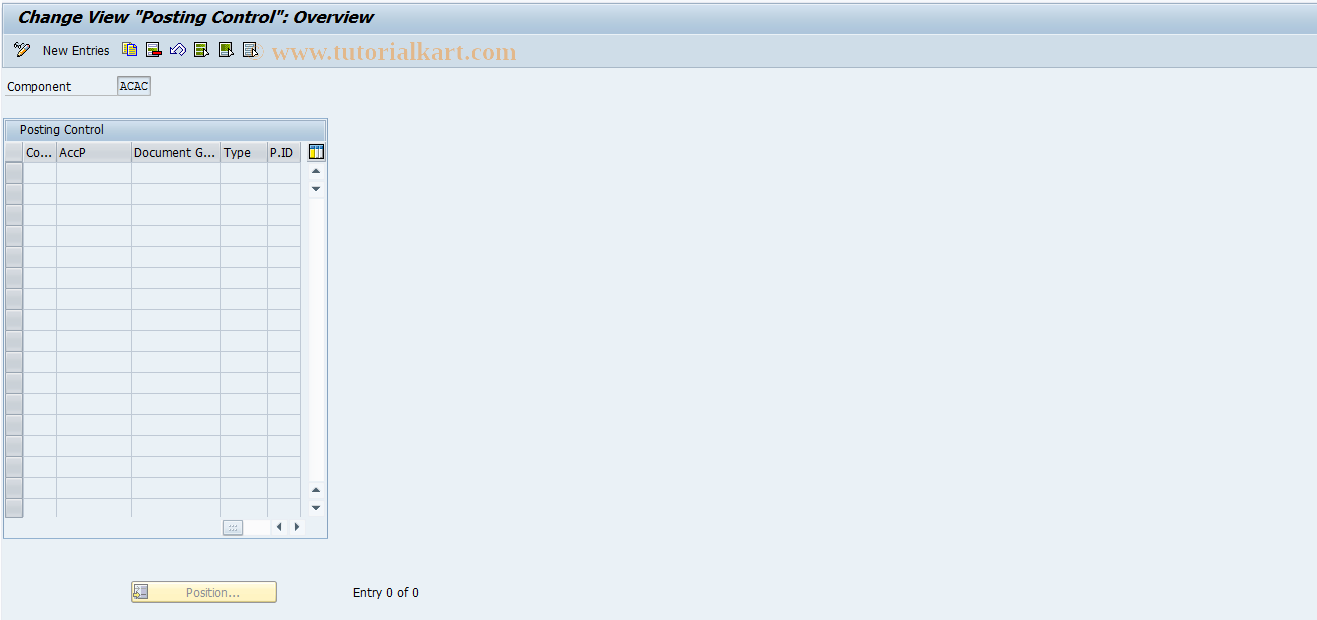 SAP TCode 0FIOTP003_1 - Posting Control for One-Off Postings