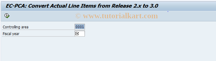 SAP TCode 0KEY - EC-PCA: Convert act.line items 2.x->3.0