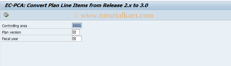 SAP TCode 0KEZ - EC-PCA: Convert plan line items 2.x->3.0