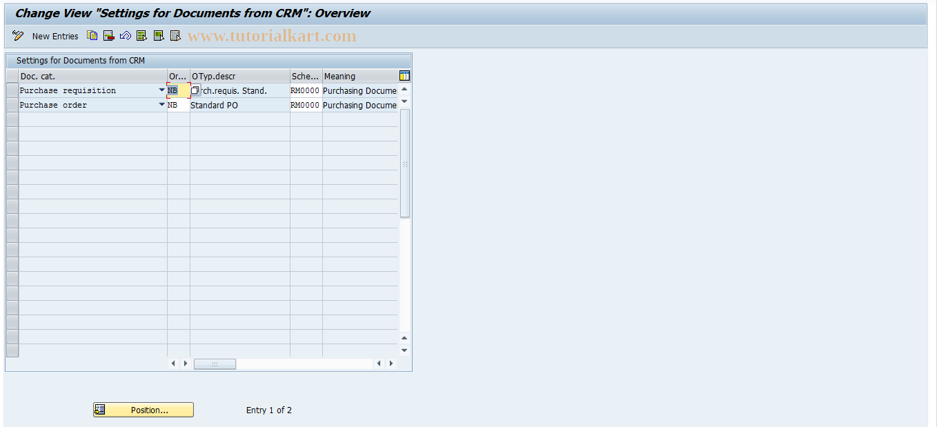 SAP TCode 0MEC - Settings for B2B Schedule  Agreements