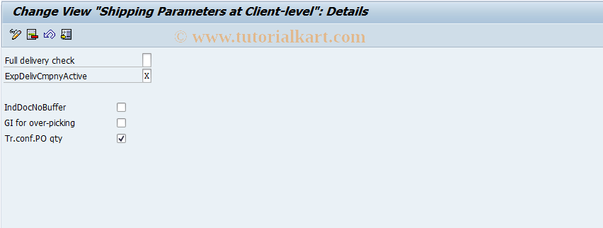 SAP TCode 0SHP - Customizing for delivery types