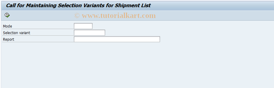 SAP TCode 0VT0 - Maintain Selection Variants