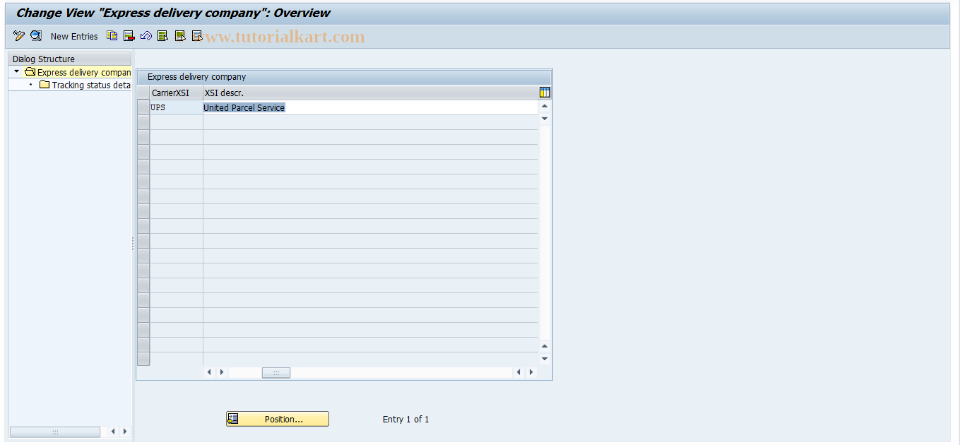SAP TCode 0VVT_V_VXSI1 - Tracking Status Details