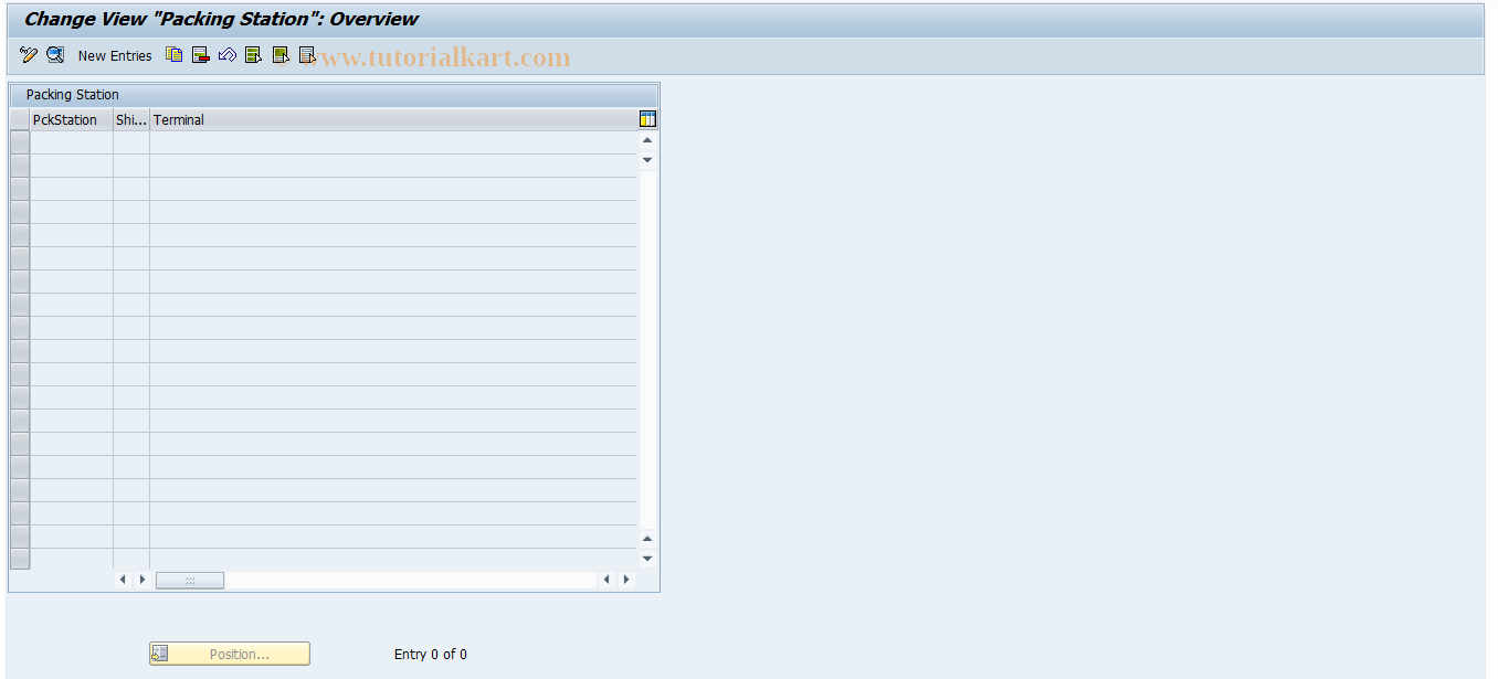 SAP TCode 0VVU - Packing Table