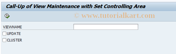 SAP TCode 1KEG - Callup view maintenance with COArea