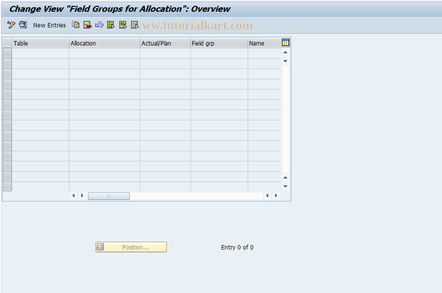 SAP TCode 2KE5 - PrCtr: Data control distribution