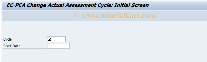 SAP TCode 3KE2 - EC-PCA: Change Actual Assessment