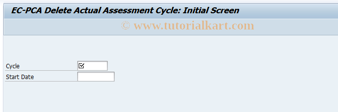 SAP TCode 3KE4 - EC-PCA: Delete Actual Assessment