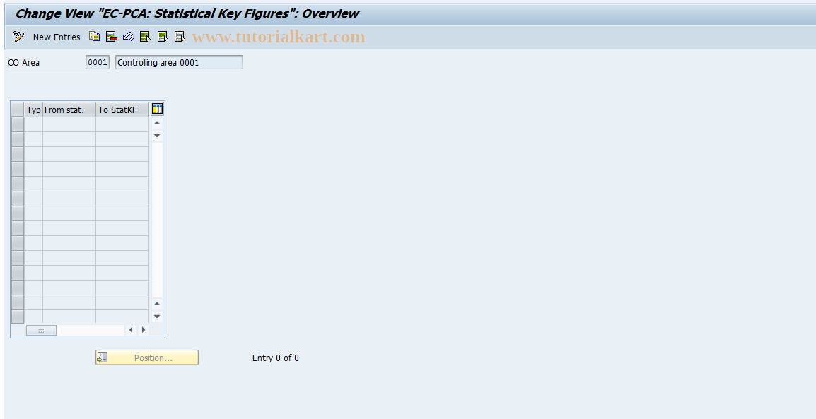 SAP TCode 3KEG - EC-PCA: Transfer Statistical Key Figures