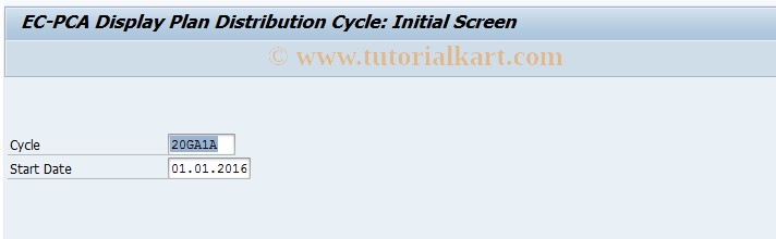 SAP TCode 4KE9 - EC-PCA: Display Plan Distribution