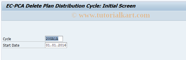 SAP TCode 4KEA - EC-PCA: Delete Plan Distribution