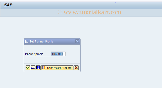 SAP TCode 7KEP - Set Planner Profile