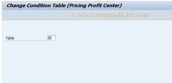 SAP TCode 8KEB - Change Condition Table (Price/ Profit Ctr)