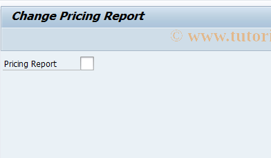 SAP TCode 8KEG_02 - Change Pricing Report