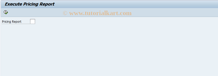 SAP TCode 8KEG_16 - Execute Pricing Report