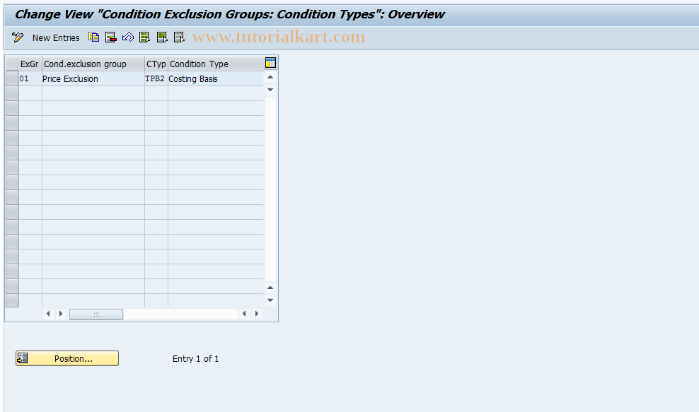 SAP TCode 8KEJ - Maintain CElem for Excel Group (TP)