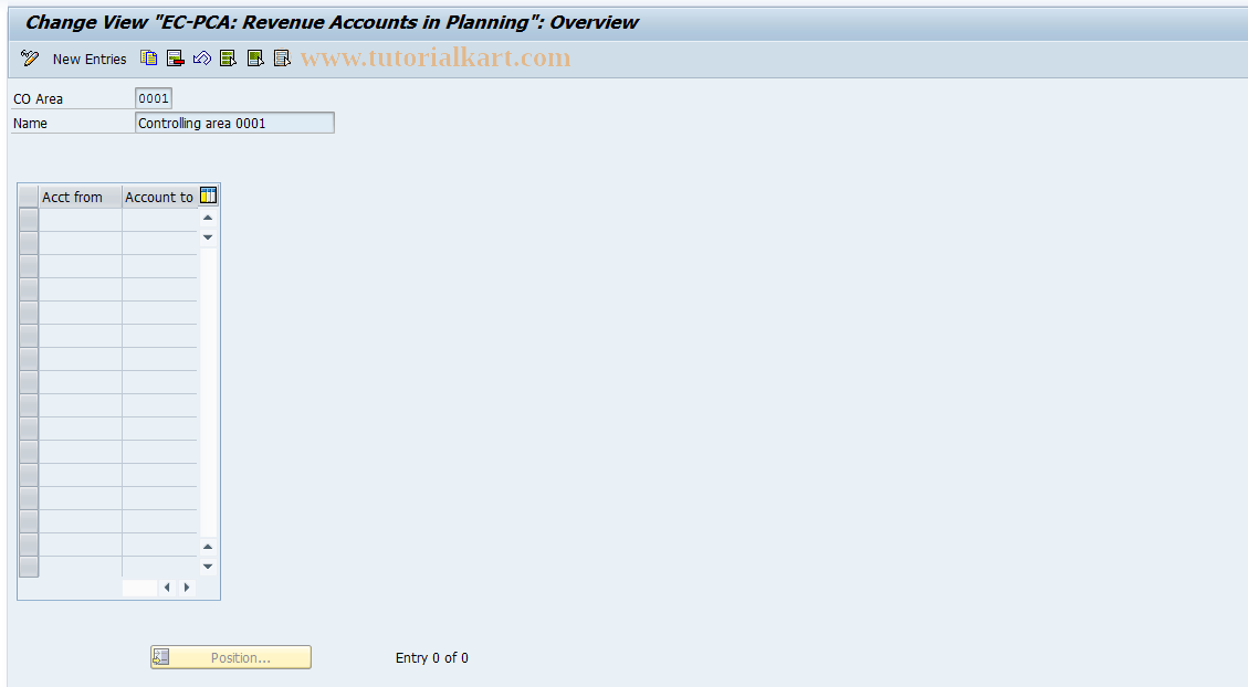 SAP TCode 8KET1 - Maintain Stock Change Accounts