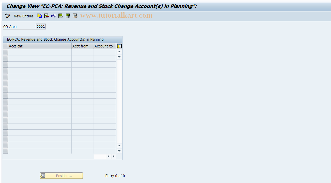 SAP TCode 8KET6 - Enter Accounts for Quantity Based Plang