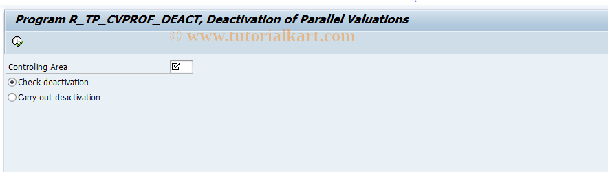 SAP TCode 8KEU - Deactivate C&V Profile in CO Area