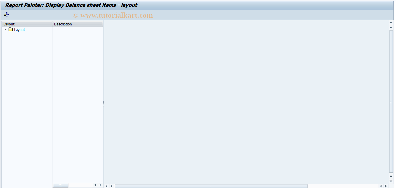 SAP TCode 9KEH - Display Layout for Stock Balances