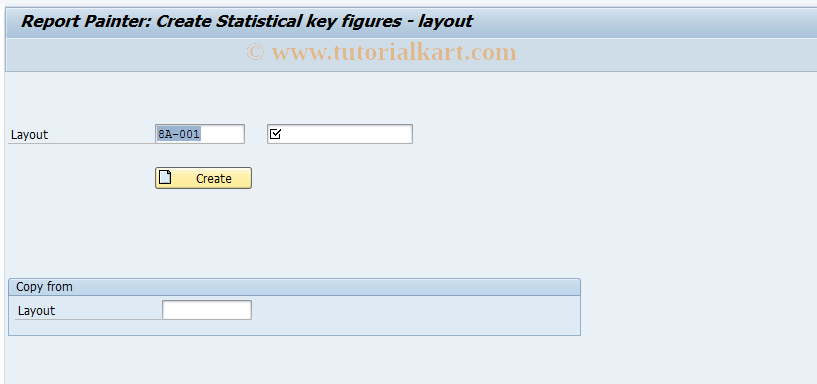 SAP TCode 9KEN - Create Layout for Document with Statistical KF